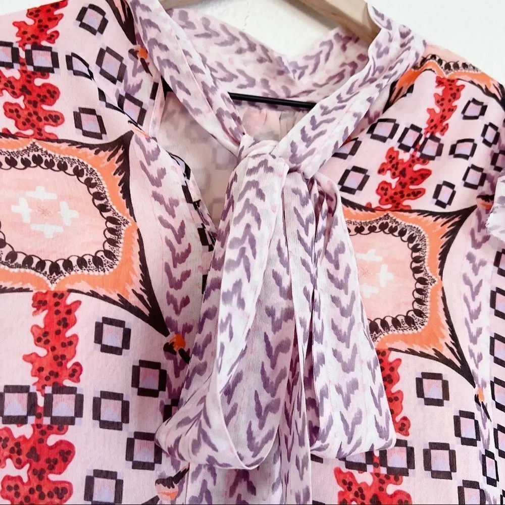 Temperley London 100% silk Etoile Printed Blouse size US6(UK10) - Picture 8 of 12